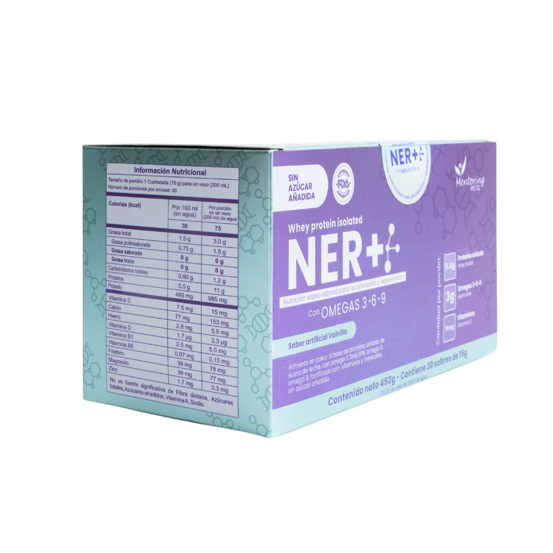 NER+®️ – Proteína Inteligente Postoperatoria con Omegas, Vitaminas y Minerales (Sabor Vainilla, Estados Unidos 🇺🇸)